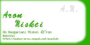 aron miskei business card